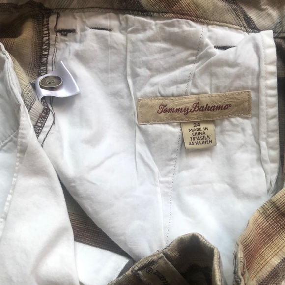 Tommy Bahama Silk Blend Plaid Shorts - Picture 4 of 4